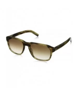 Men's Waters Rectangular Sunglasses - Striated Olive & Brown Gradient - CC12D0WXUVH $25.76 Rectangular