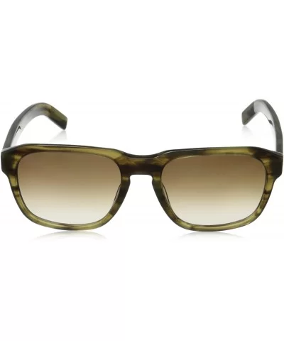 Men's Waters Rectangular Sunglasses - Striated Olive & Brown Gradient - CC12D0WXUVH $25.76 Rectangular