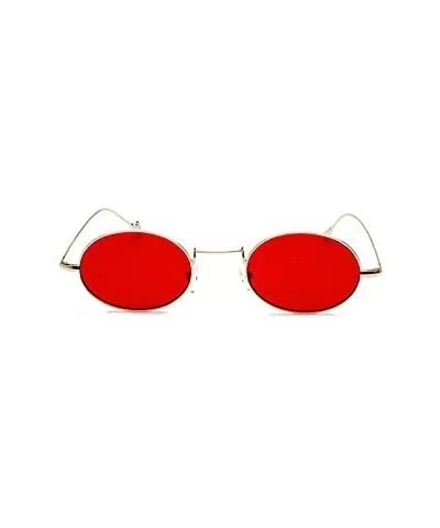 2018 Fashion Classic Oval Sunglasses For Womens/Mens HD Lens Eyewear UV400 - Red - CX188YU3KHQ $7.89 Oval