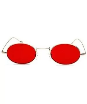 2018 Fashion Classic Oval Sunglasses For Womens/Mens HD Lens Eyewear UV400 - Red - CX188YU3KHQ $7.89 Oval