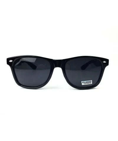 UV400 Color Mirror Metal Aviator Polarized 62mm Sunglasses - Polarized Black - Glossy Black Frame - CR118PWMLOF $7.63 Wayfarer