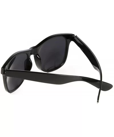 UV400 Color Mirror Metal Aviator Polarized 62mm Sunglasses - Polarized Black - Glossy Black Frame - CR118PWMLOF $7.63 Wayfarer