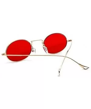 2018 Fashion Classic Oval Sunglasses For Womens/Mens HD Lens Eyewear UV400 - Red - CX188YU3KHQ $7.89 Oval