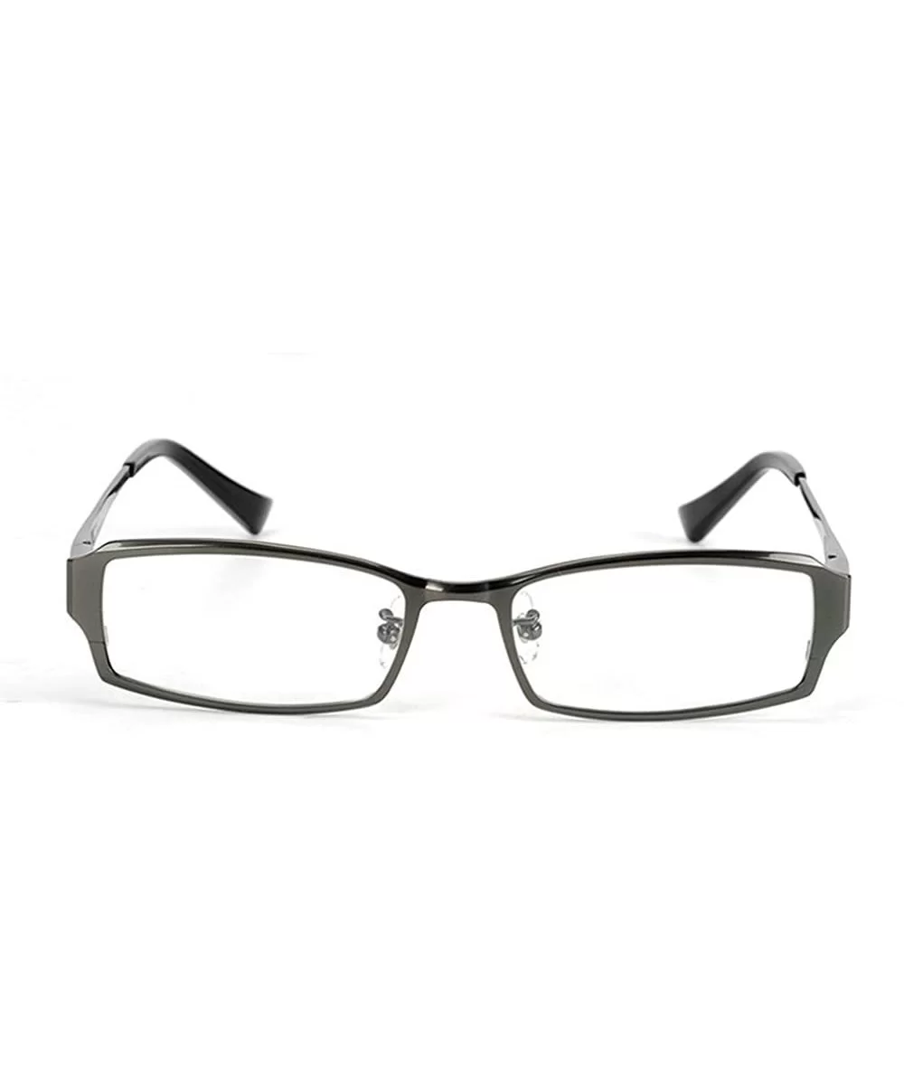 100% Titanium Business Full Frame Frame Mens Vintage Classic Anti-UV Glasses - Grey - CL188T6HA90 $24.82 Rectangular