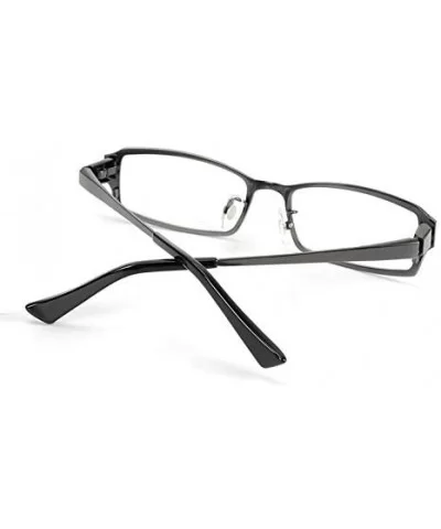 100% Titanium Business Full Frame Frame Mens Vintage Classic Anti-UV Glasses - Grey - CL188T6HA90 $24.82 Rectangular