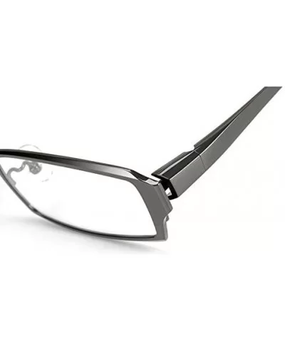 100% Titanium Business Full Frame Frame Mens Vintage Classic Anti-UV Glasses - Grey - CL188T6HA90 $24.82 Rectangular