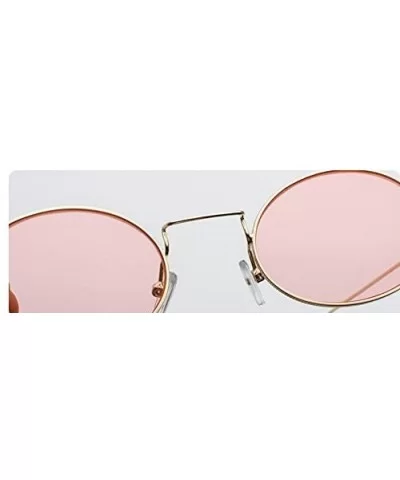 2018 Fashion Classic Oval Sunglasses For Womens/Mens HD Lens Eyewear UV400 - Red - CX188YU3KHQ $7.89 Oval