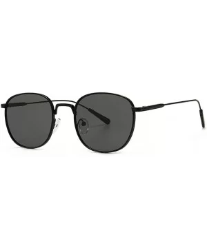 Square Sunglasses Women Retro Summer Male Sun Glasses Metal Frame Uv400 Summer - Full Black - CI1973D9MYE $8.18 Square