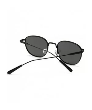 Square Sunglasses Women Retro Summer Male Sun Glasses Metal Frame Uv400 Summer - Full Black - CI1973D9MYE $8.18 Square