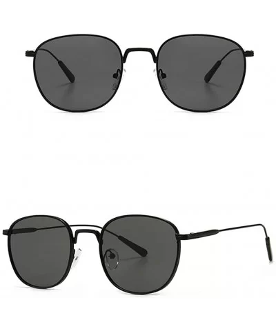 Square Sunglasses Women Retro Summer Male Sun Glasses Metal Frame Uv400 Summer - Full Black - CI1973D9MYE $8.18 Square