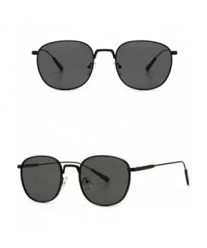 Square Sunglasses Women Retro Summer Male Sun Glasses Metal Frame Uv400 Summer - Full Black - CI1973D9MYE $8.18 Square