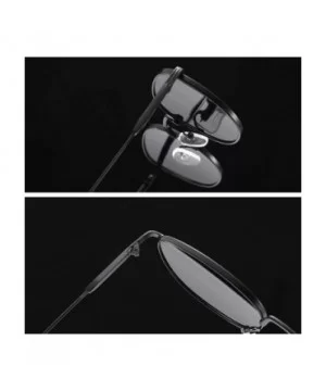 Square Sunglasses Women Retro Summer Male Sun Glasses Metal Frame Uv400 Summer - Full Black - CI1973D9MYE $8.18 Square