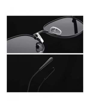 Square Sunglasses Women Retro Summer Male Sun Glasses Metal Frame Uv400 Summer - Full Black - CI1973D9MYE $8.18 Square