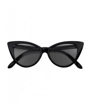 Stylish Fashion Vintage Cat Eye Sunglasses UV Protection - Black Frame / Smoke Lens - CS11S58ETTJ $6.94 Goggle