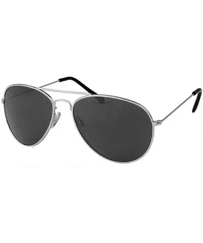 Sunglasses- Silver Mirrored Lens Sunglasses 1181hm_silv - CP11F4XTZNN $11.27 Aviator