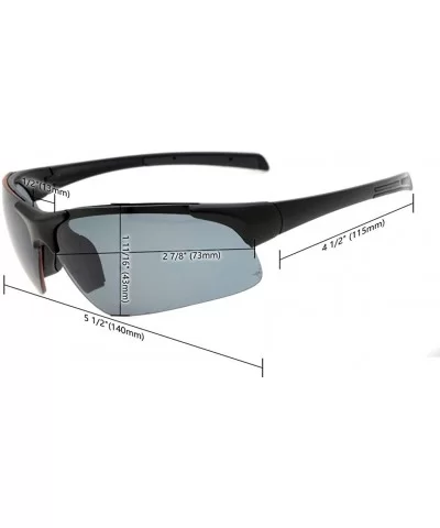 Polycarbonate Half-Rimless Polarized Sport Sunglasses TR90 Unbreakable - Brown/Brown Lens - CX12NUTND4G $19.29 Sport