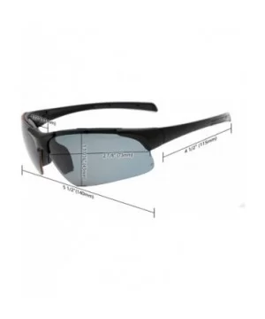 Polycarbonate Half-Rimless Polarized Sport Sunglasses TR90 Unbreakable - Brown/Brown Lens - CX12NUTND4G $19.29 Sport