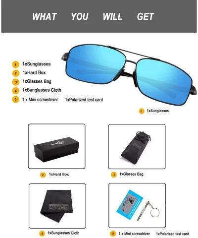 Sport Polarized Sunglasses For Men-Ultralight Rectangular Sunglasses Driving Fishing 100% UV Protection WP9006 - CN18IR7XOAU ...