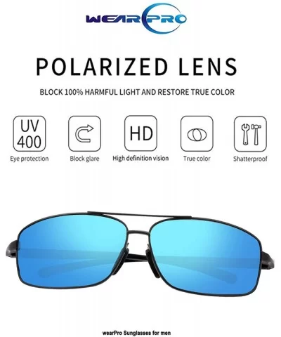 Sport Polarized Sunglasses For Men-Ultralight Rectangular Sunglasses Driving Fishing 100% UV Protection WP9006 - CN18IR7XOAU ...