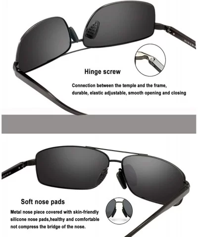 Sport Polarized Sunglasses For Men-Ultralight Rectangular Sunglasses Driving Fishing 100% UV Protection WP9006 - CN18IR7XOAU ...