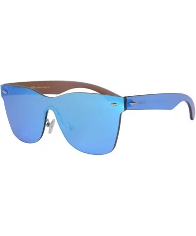 One-piece Mirror Sunglasses UV400 Women's Summer Glasses-S71001 - Blue - CH18QG29D34 $5.06 Butterfly