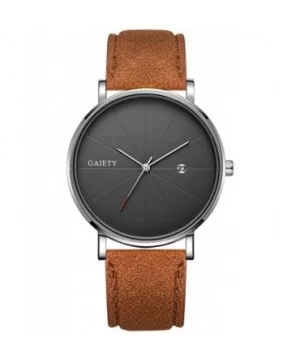 Men's Watches-Men's Fashion Slim Minimalist Watch Analogue Quartz Watches with PU Leather Strap - F - CQ18T9W7K3M $6.67 Sport