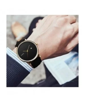 Men's Watches-Men's Fashion Slim Minimalist Watch Analogue Quartz Watches with PU Leather Strap - F - CQ18T9W7K3M $6.67 Sport