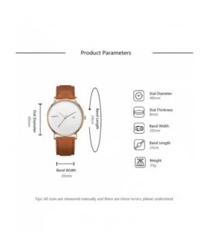 Men's Watches-Men's Fashion Slim Minimalist Watch Analogue Quartz Watches with PU Leather Strap - F - CQ18T9W7K3M $6.67 Sport