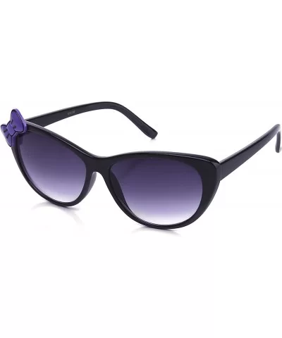 Women's High Fashion Cat Eye Bow Sunglasses - Purple - CJ11DCO54JP $6.90 Wayfarer