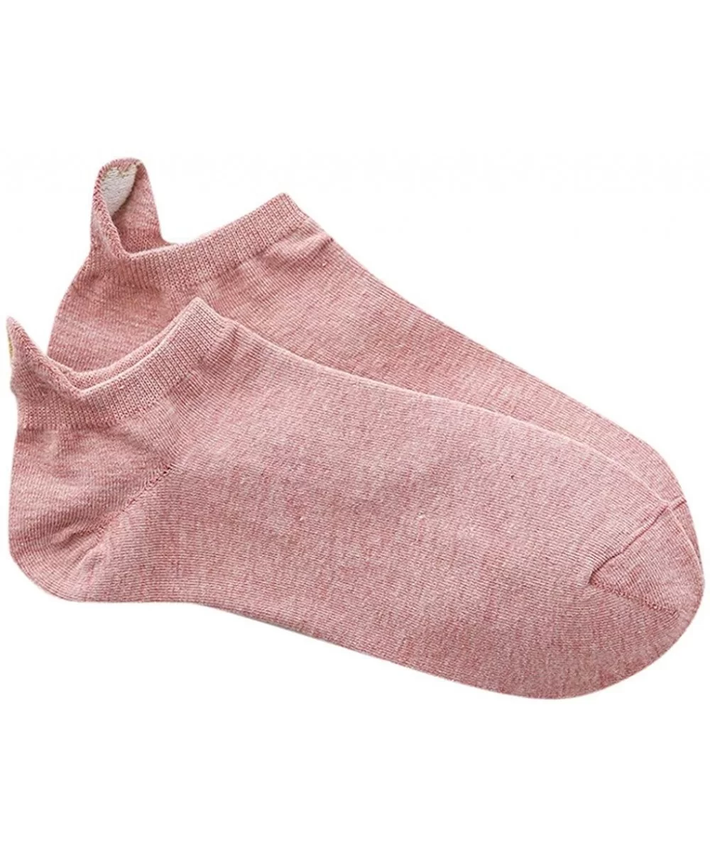 Women Fashion Cotton Socks Casual Irregular Heart Cotton Socks Sport Short Cute Gift Sock - Pink - CS18YLASD0I $4.31 Sport