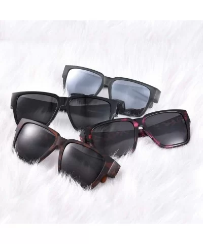 Oversized Sunglasses Over Prescription Glasses Fit Over Sunglasses Polarized with Square Frame for Men and Women - CE18QCCGZL...