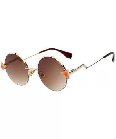 Metal Sunglasses Unique Designer Women Sunglass Fashion Retro Semi Rimless Sunglasses Oculos UV400 - CJ18RKY73YC $13.91 Rimless