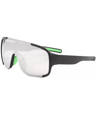 Soft Round Shield Sports Thick Temple Protective Nose Piece Sunglasses - Grey Green - CE197A328AD $11.16 Shield