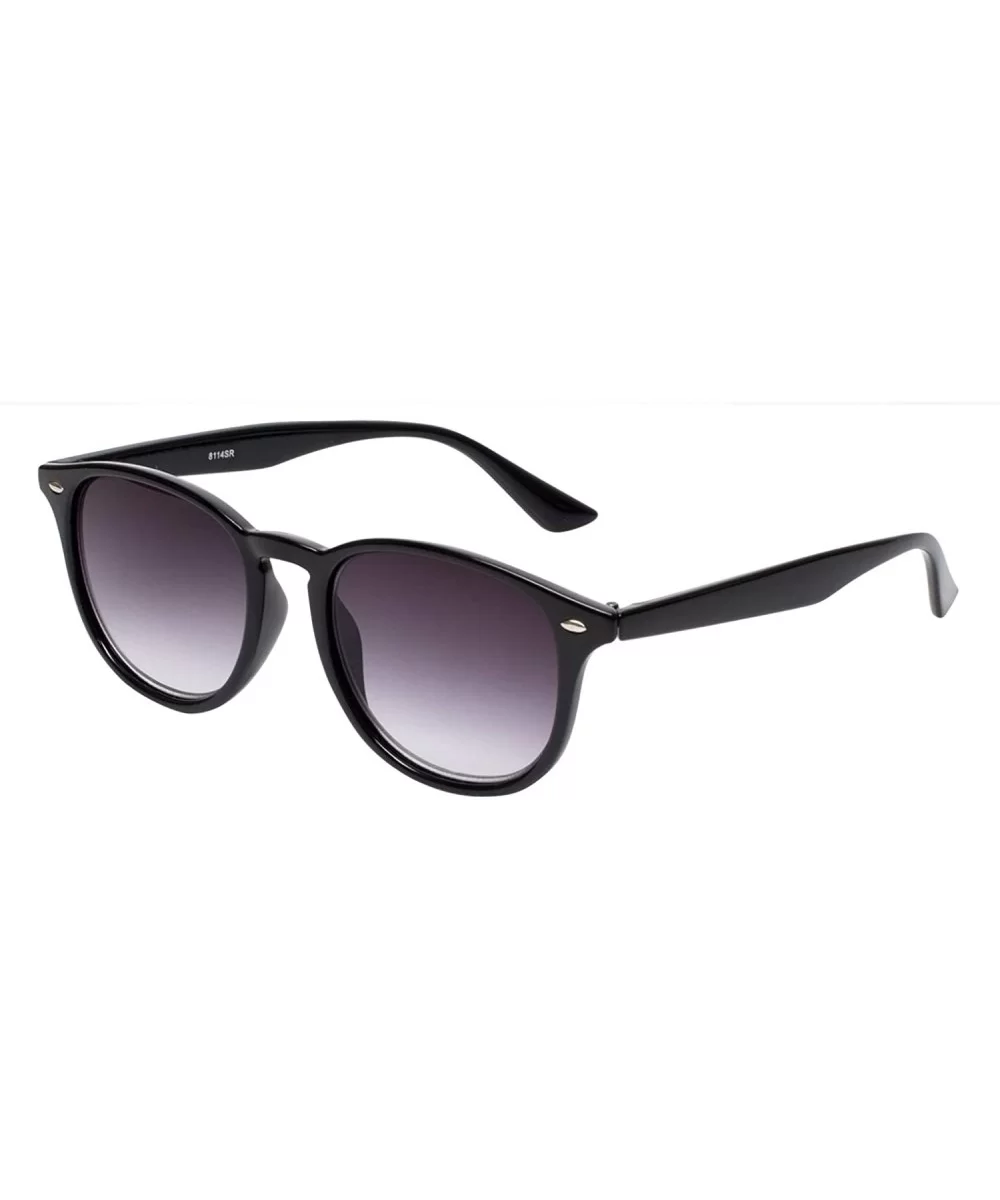 Designer Oval Reading Sunglasses 8114SR with Gradient Lenses - Black - CS18XKN97TR $9.57 Oval