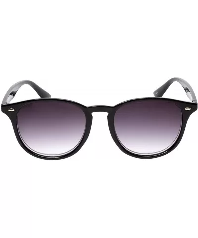 Designer Oval Reading Sunglasses 8114SR with Gradient Lenses - Black - CS18XKN97TR $9.57 Oval