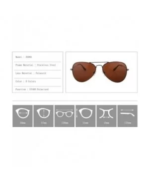 2 Pack of Sunglasses Men Women Polarized Metal Mirror UV 400 Lens Eyewear-TY301 - Brown - C5189O4DW2C $5.97 Aviator