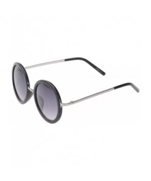 Binoculars Round Fashion Sunglasses - Black-silver - CJ11OJZA31T $7.34 Round