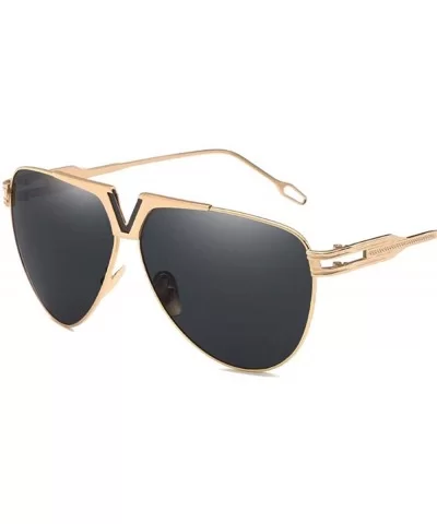 Metal Men's Sunglasses Street Photo Toad Mirror Sunglasses - A - CS18Q7C8SKU $25.53 Aviator