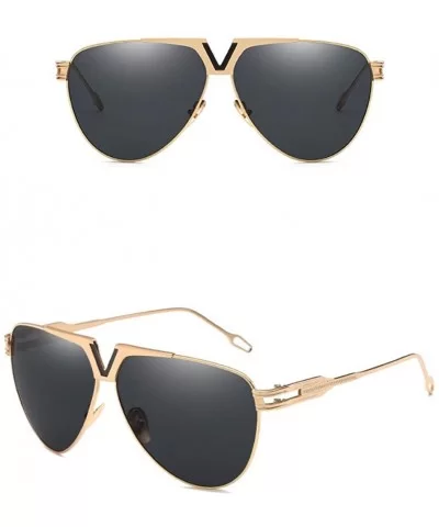 Metal Men's Sunglasses Street Photo Toad Mirror Sunglasses - A - CS18Q7C8SKU $25.53 Aviator