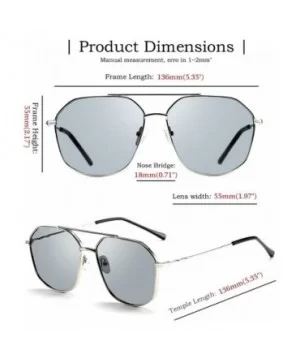 Classic Square Metal Hexagon Sunglasses Women Men 100% UV400 Polygon Sunglasses B2581 - Black - C9196R72XQI $6.78 Square