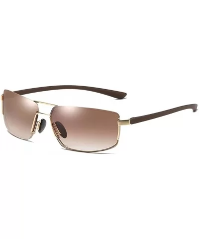 Ultra Lightweight Sunglasses for Men - Polarized UV 400 Protection - Brownlens - CZ18TGGW9AQ $47.17 Rimless