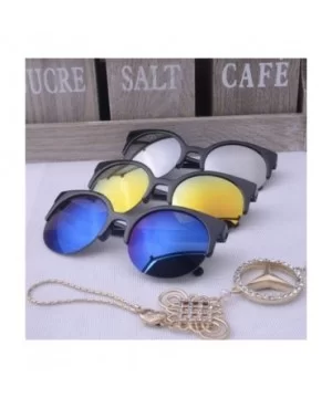 Oculos De Sol FemininoFashion Retro Super Round Circle Glasses Cat Eye Women's Sunglasses Goggles - Black - CG1985G3T6L $17.6...