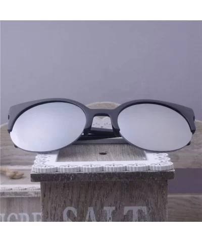 Oculos De Sol FemininoFashion Retro Super Round Circle Glasses Cat Eye Women's Sunglasses Goggles - Black - CG1985G3T6L $17.6...