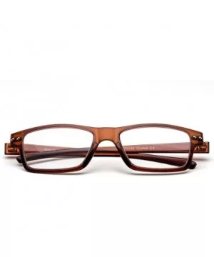 Light Weight Flexible Material Fashion Reading Glasses - Brown - CQ12120N64P $5.26 Square