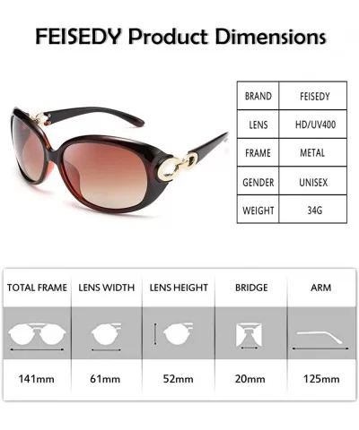 Retro Polarized Sunglasses Fashion design Elegant Eyewear for Women B2591 - 04 Brown Frame Brown Lenses - C9196Z3M0Y8 $8.26 G...