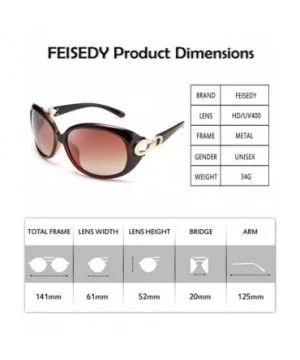 Retro Polarized Sunglasses Fashion design Elegant Eyewear for Women B2591 - 04 Brown Frame Brown Lenses - C9196Z3M0Y8 $8.26 G...