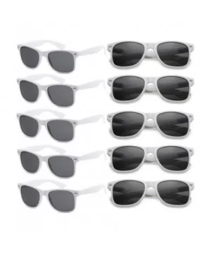 Wholesale Sunglasses Bulk for Adults Party Favors Retro Classic Shades 10 Pack - White - C018RLCTWDW $15.58 Wayfarer