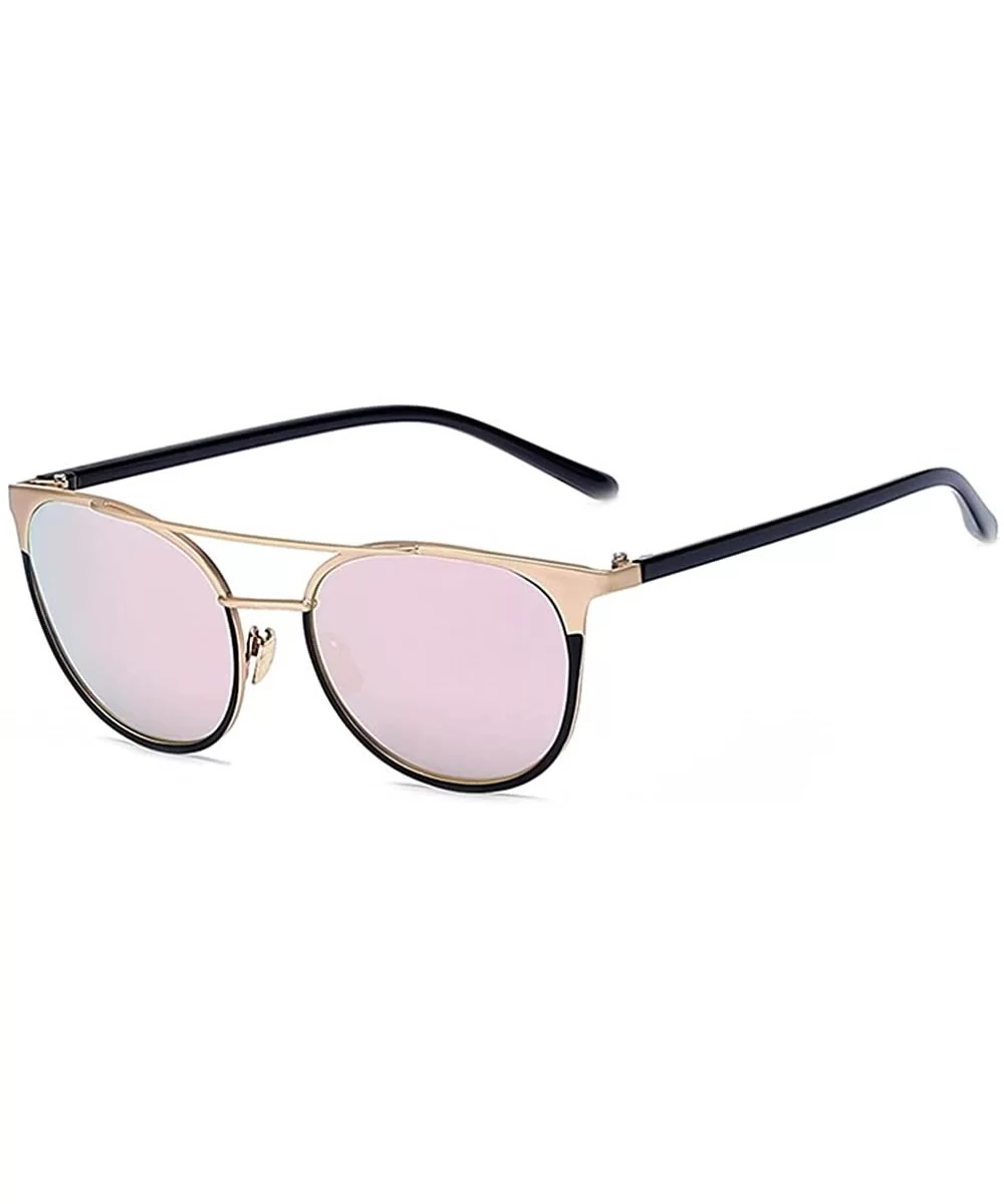 Women's Metal Fashion Cateye Aviators retro mirror lens Sunglasses - CE188NX404H $7.50 Aviator