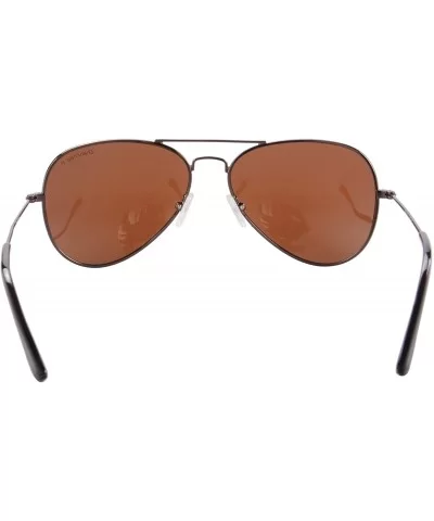 2 Pack of Sunglasses Men Women Polarized Metal Mirror UV 400 Lens Eyewear-TY301 - Brown - C5189O4DW2C $5.97 Aviator