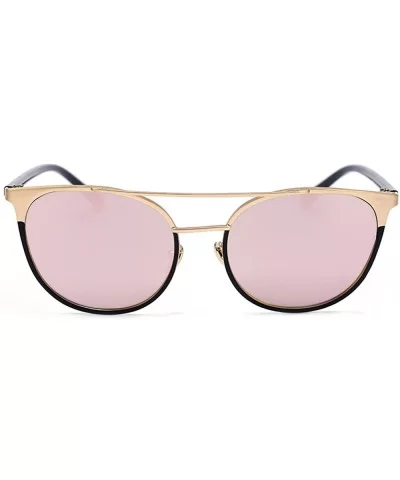 Women's Metal Fashion Cateye Aviators retro mirror lens Sunglasses - CE188NX404H $7.50 Aviator